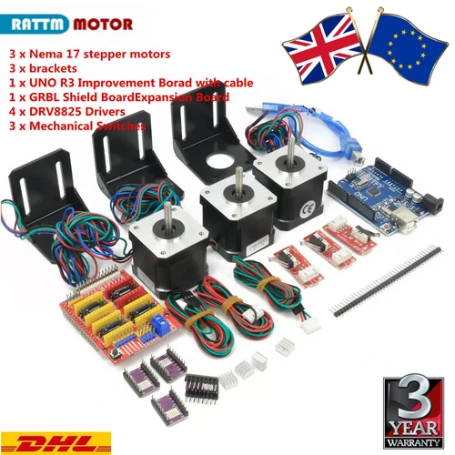 〖EU〗3D Printer CNC Kit for Arduino Nema17 Stepper Motor DRV8825 Driver UNO Board