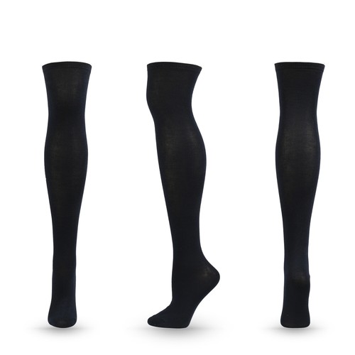 3 pares de calcetines largos por encima de la rodilla para damas niñas calcetines de baile hasta el muslo para mujeres - Imagen 10 de 16