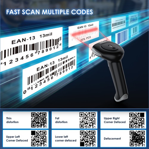 Eyoyo Handheld Cordless CMOS Image Inventory 1D 2D Barcode Scanner for Warehouse - Picture 4 of 14
