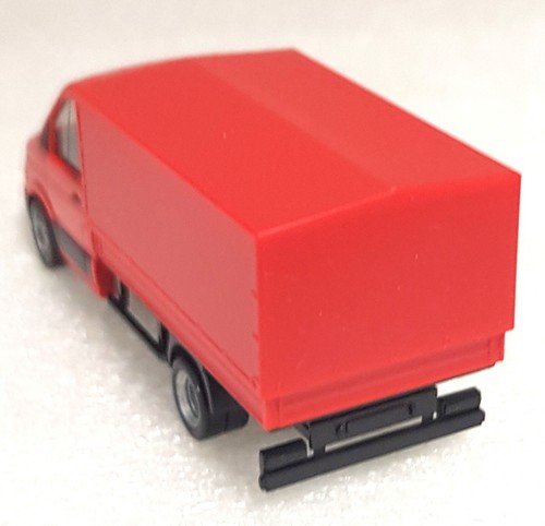 Herpa 093712, MAN TGE, Einfachkabine mit Pritsche und Plane, rot, 1/87, NEU&OVP - Bild 4 von 6