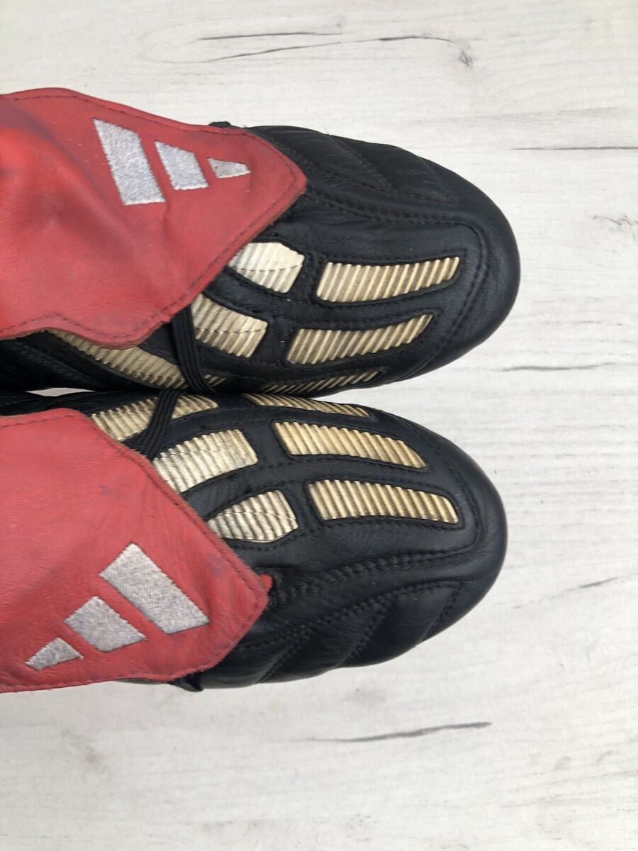 Adidas Predator Mania SG Black Red Leather Football Boots Adidas Predator Mania SG Black Red Leather Football Boots