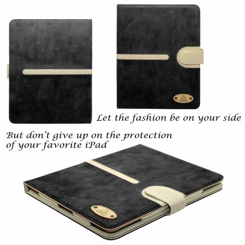 Funda abatible para iPad Mini 1/2/3/, Mini 4 gamuza cuero con soporte billetera - Imagen 4 de 58