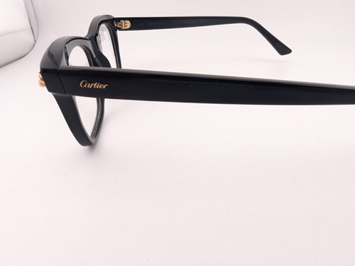 Cartier Eyeglasses, Frames Only, CT0144O 001 Black, 52-18-140, Plastic, Italy - Picture 16 of 19