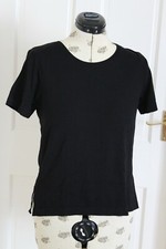 Gadeur Size 10 -12 (38)  Black Stretchy round neck short sleeve Top Hardly worn