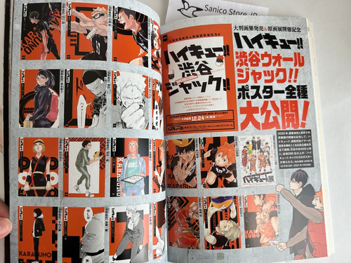 Haikyu!! 10o libro conmemorativo crónica anime japonés libro de arte usado muy bien - Imagen 18 de 23