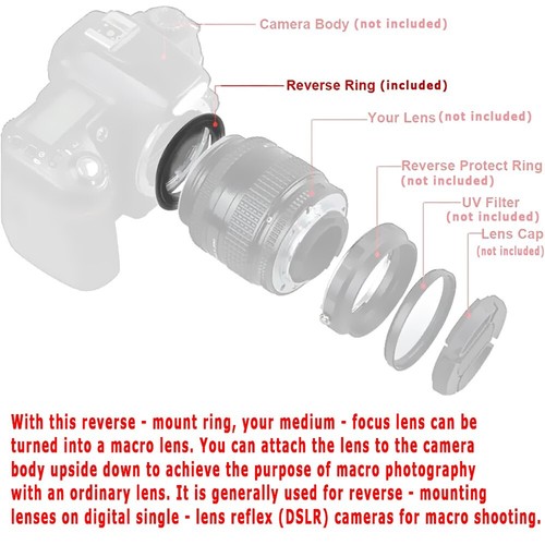 Unveiling the Mysterious World of Macro:The 55mm Reverse Ring Adapter's Role USA - Picture 2 of 4