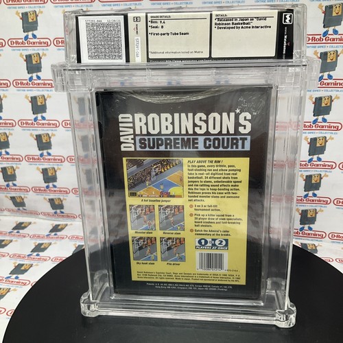 David Robinson's Supreme Court Basketball New Sealed VGA WATA CGC Sega Genesis - Picture 10 of 18