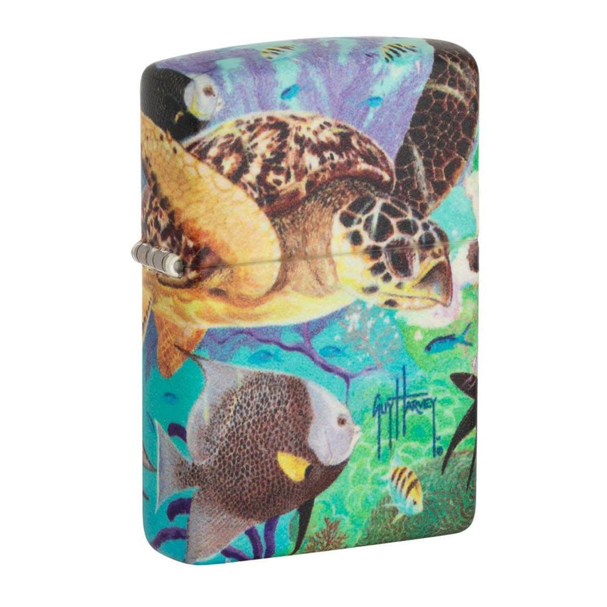Ветрозащитная зажигалка Zippo Guy Harvey Design Светящаяся в темноте 49819