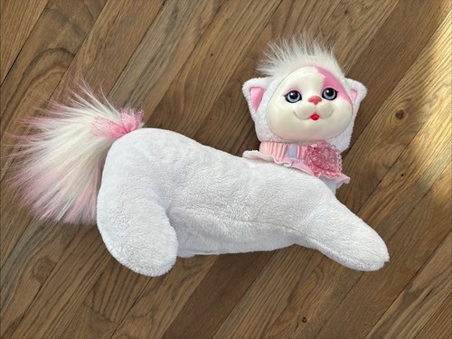 Vintage 1993 Hasbro Kitty Surprise Pastell Rosa Weiß Katze Plüsch Ohne Kätzchen
