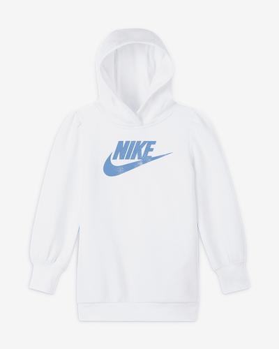 Nike Girls Fleece Lined Long Pullover Hoodie 36H123-001 Size 6 Color White $38 - Picture 1 of 7