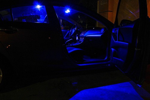 Fits 2004-2018 Subaru WRX STI BLUE LED Interior Light Accessories Kit 8 Bulbs - Picture 9 of 10