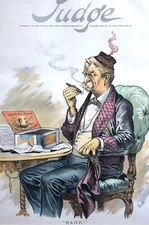 New York Politics Stink 1891 DAVID HILL SMELLY CIGARS WATTERSON Judge Print