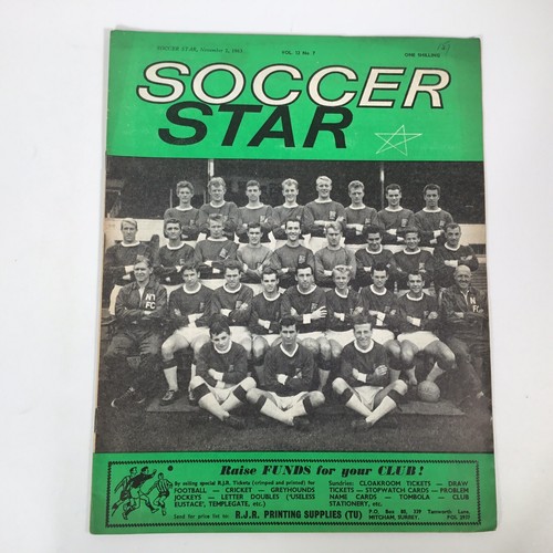 Soccer Star magazine 2nd November 1963 Vol 12 No 7 Cover Northampton Town