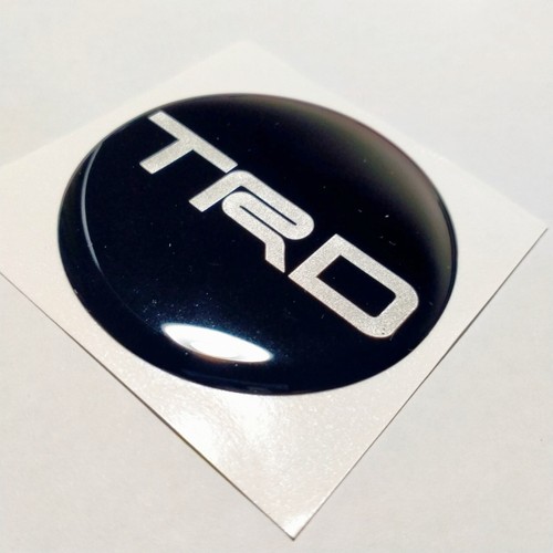 C13 65mm X 4pcs Grey Stickers Resin Reflect Logo Decals Wheels Center Caps TRD - Photo 14 sur 24