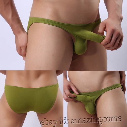 GYM Men Long Bulge Pouch Briefs Underwear Male Smooth & Elastic Bottoms Shorts - Picture 12 of 13