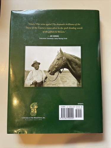 Horse Book- Man O War Thoroughbred Legends By Edward L Bowen - Picture 3 of 3