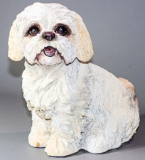 Cremation Urn Dog Ashes Bolonka Maltese Memorial Pet Grave Figure Sympathy Gifts
