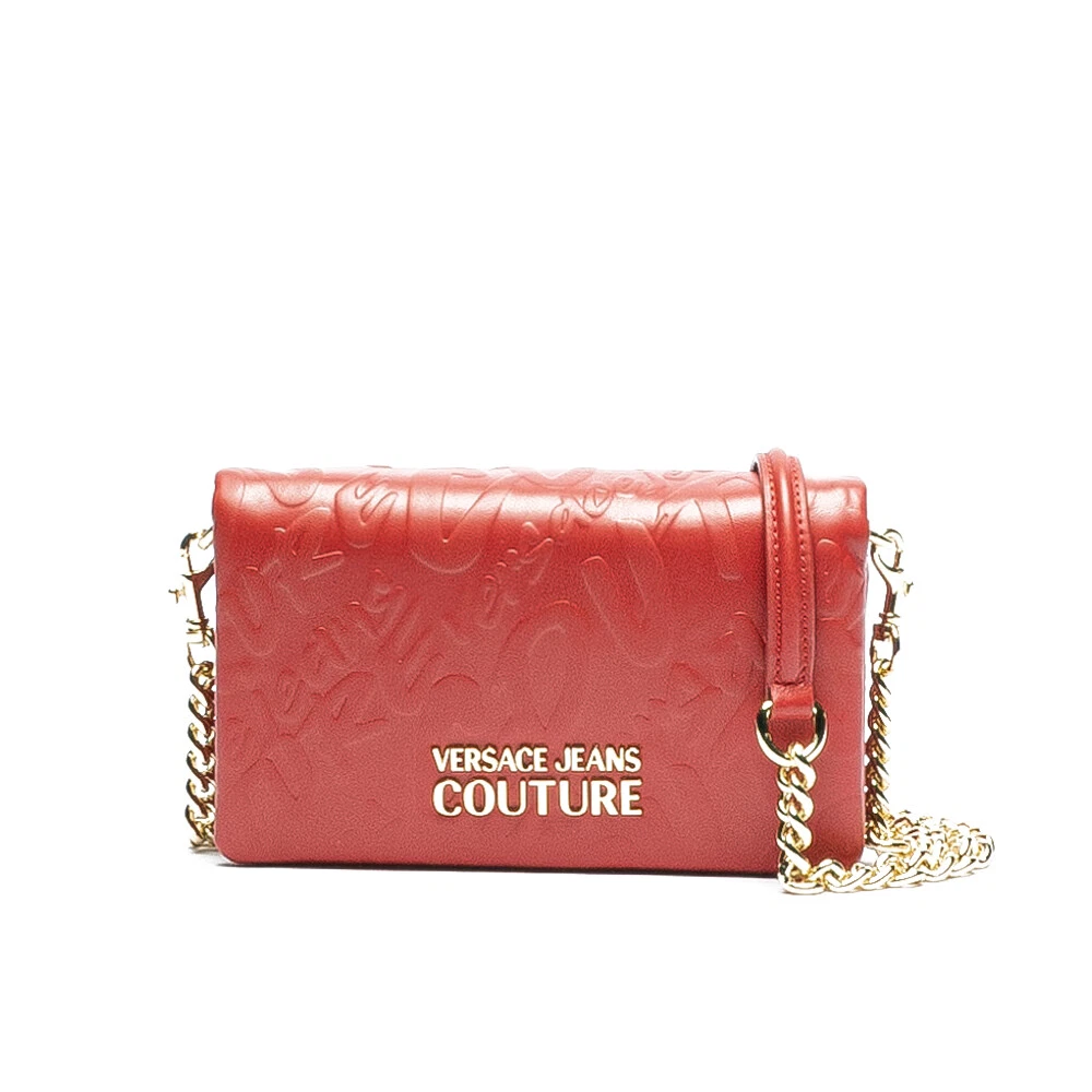 Woman crossbody bag Versace Jeans Couture in red faux leather