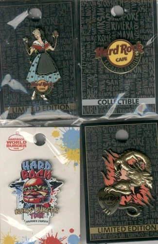 HARD ROCK  SAGRADA FAMILIA SHOP BARCELONA 4 DIFFERENT PINS PIN