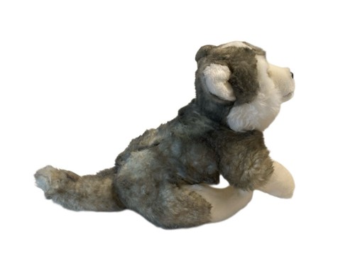 Animal Alley 10 Zoll Plüsch Wolf Sibirischer Husky Hund grau weiß Toys R Us realistisch - Bild 7 von 12