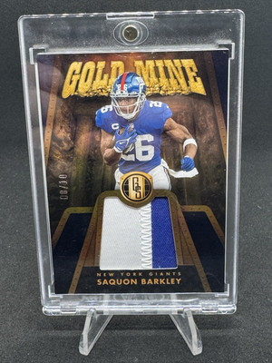 2023 Gold Standard Saquon Barkley 8/10  FOTL Gold Mine (2COLOR) Patch SSP!  