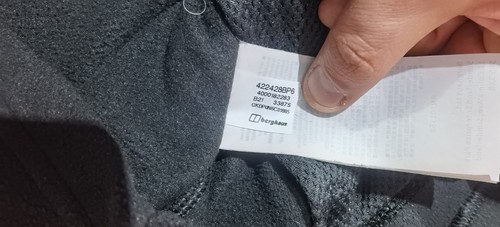 Schwarz Berghaus Fleece Herren Medium durchgehender Reißverschluss  - Bild 11 von 13