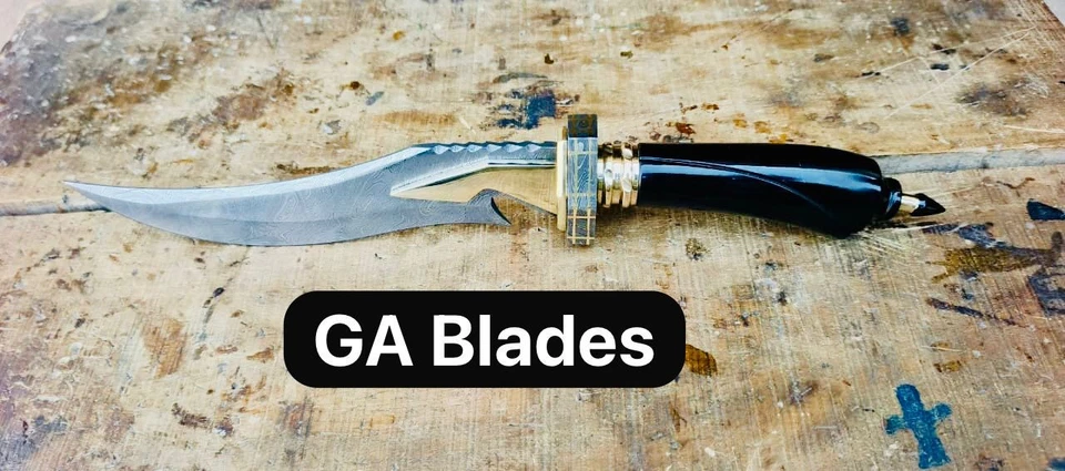 CUSTOM HANDMADE DAMASCUS STEEL SPECIAL HUNTING BOWIE CAMPING/BEST FOR GIFT - Image 4 of 4