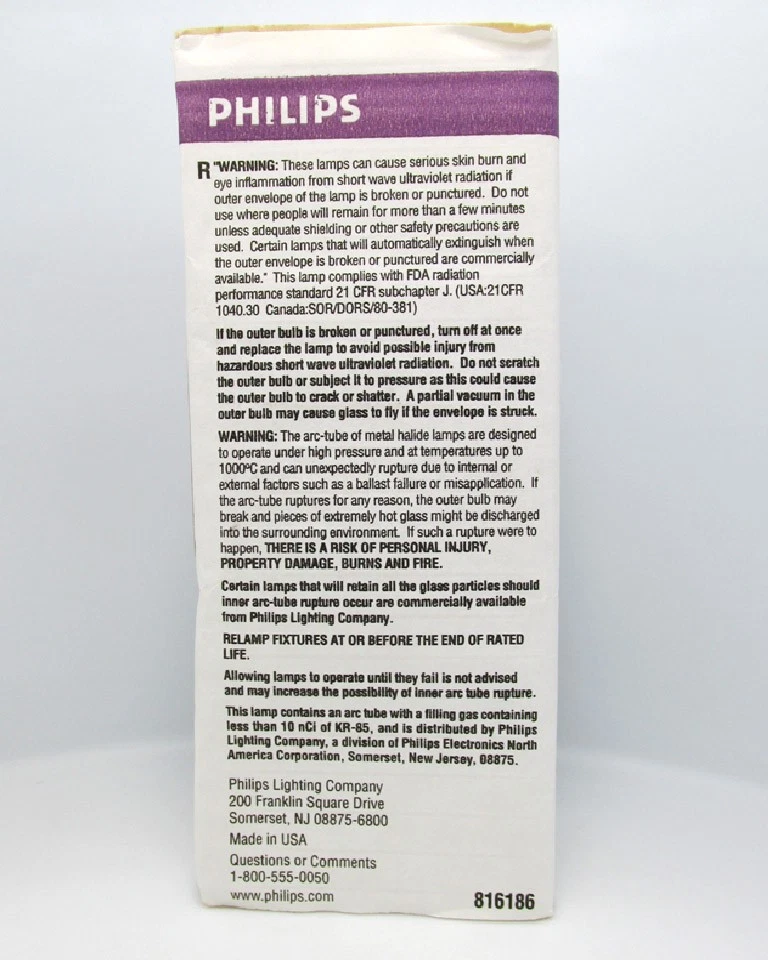 Philips MHC50/U/M/3K 50 watt💡Master Color ED-17💡Metal Halide Light Bulb - NEW! - Image 3 of 4