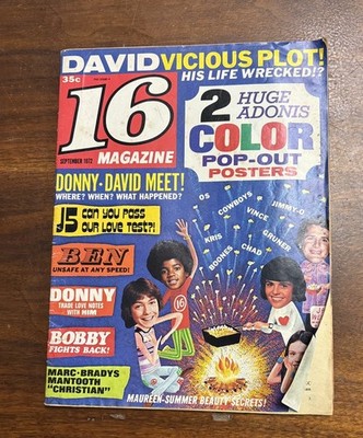 16 MAGAZINE Sept. 1972 W/ Donny Osmond