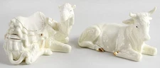 Belleek Pottery  Classic Nativity Manger Animals Set Of 2 - Boxed 8945284