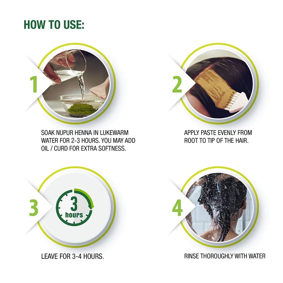 Godrej Nupur Henna Mehndi Powder, 14.1 Ounce - Natural Hair Color - Image 3 of 4