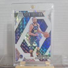 2024-25 Mosaic Steph Curry City Edition White Mosaic Prizm 27/35 - Warriors