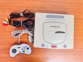 Sega Saturn HST-3220 Console Bundle with Controller, Power & AV Cables, Power Pr