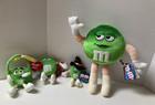 Lot de 4 peluches vertes M&M Halloween, Pâques, Saint Valentin et 12" à poser