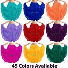 3 Layer Gypsy Skirts Chiffon Full Circle Belly Dance Reversible Rock Spiral Jupe