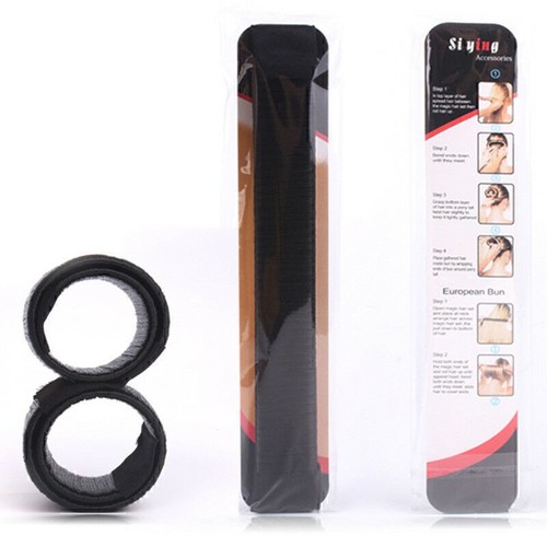 French Hair Bun Magic Bands Twist Easy Snap Tool Former DIY Styling Donut Maker - Picture 11 of 19