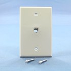 Leviton 40549-W Biały Duży Jack telefoniczny Płyta ścienna telefonu 6-pozycyjna 4-przewodowa