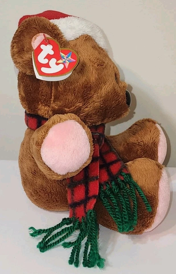 Ty POOKY The Bear Beanie Buddy (Christmas Hat Version) MWCT Stuffed Animal Toy - Image 3 of 4