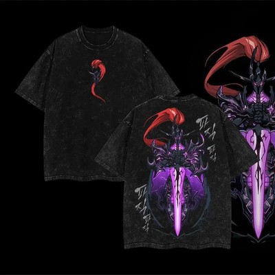 Solo Leveling Igris Vintage Double Sided Tee Shadow Knight Manhwa Graphic Shirt