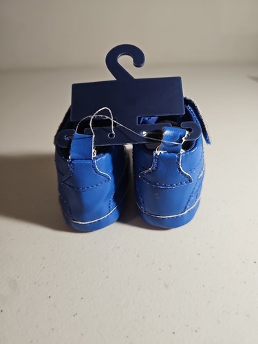Fila Baby Shoes Blue & White Crib Shoes Photos First Shoes Hi-tops 6-9 Months - Picture 7 of 10