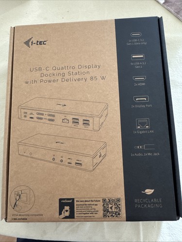 i-tec USB-C Quattro USB-C 3.0 Display Dockingstation - Schwarz... - Bild 1 von 3