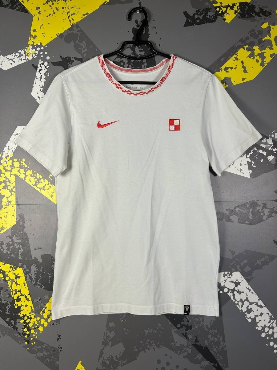 Croatia Team Training Jersey Pre Match Football Shirt Nike White