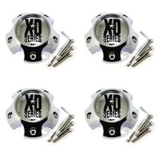 4 Xd Series Chrome Center Caps For 5l Xd808 Menace Xd809 Riot Xd810 Brigade