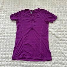 ATHLETA Medium Purple Pacifica Rashguard Swim Top 1/4 Zip Beach 964905