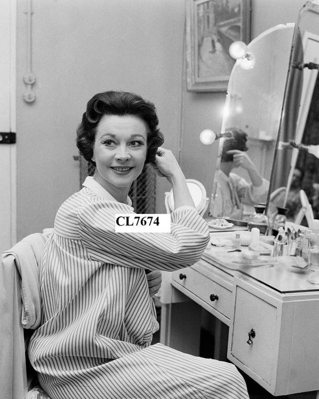 Vivien Leigh Adjusting Her Hair in Dressing Room, Lyric Theatre in London Photo