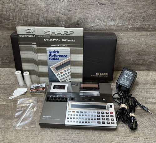 Sharp PC-1250 Pocket Computer & CE-125 Printer and Microcassette Recorder - Picture 2 of 23