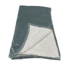 Papier & Chaud Green Blanket Mink Cream Sherpa Throw 46x60