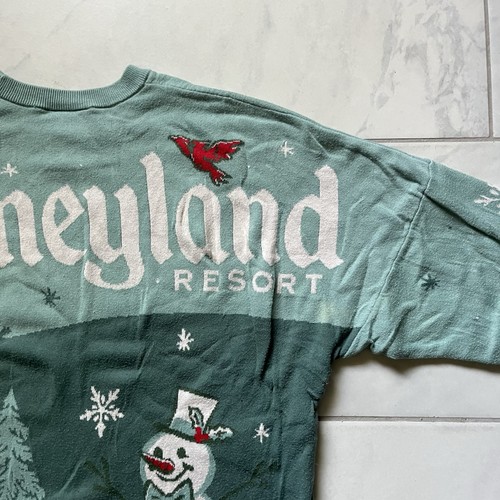 Disney Resort Spirit Jersey Mickey Mouse Camisa Mediana Azul Tejido Invierno Nieve - Imagen 12 de 16
