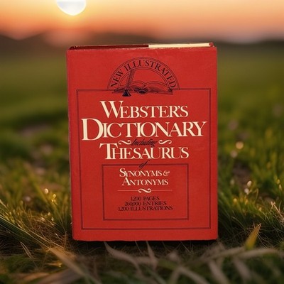 Vintage Webster's Illustrated Dictionary Thesaurus Synonyms Antonyms Illustrated