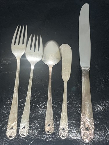 5 Stck. International Sterlingsilber SPRING GLORY Gedeck Gabel Messer Löffel - Bild 2 von 10